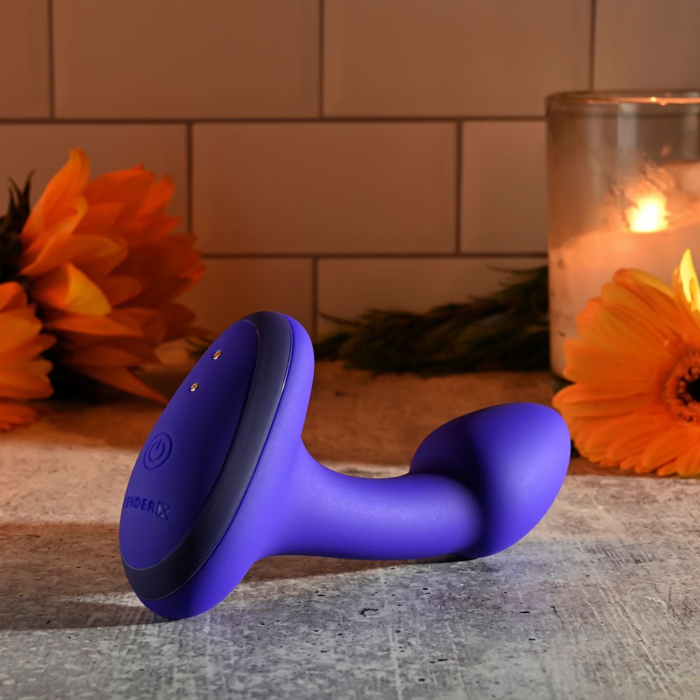 Gender X ANYBODYS PLUG Blue 11.4 cm Rechargeable Vibrating Butt Plug