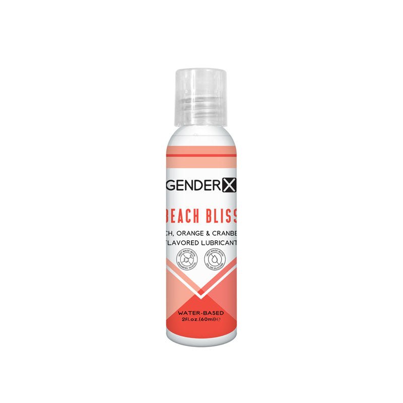 Gender X BEACH BLISS Flavoured Lube - 60 ml - Peach, Orange & Cranberry Flavoured Water Based Lubricant - 60 ml Bottle