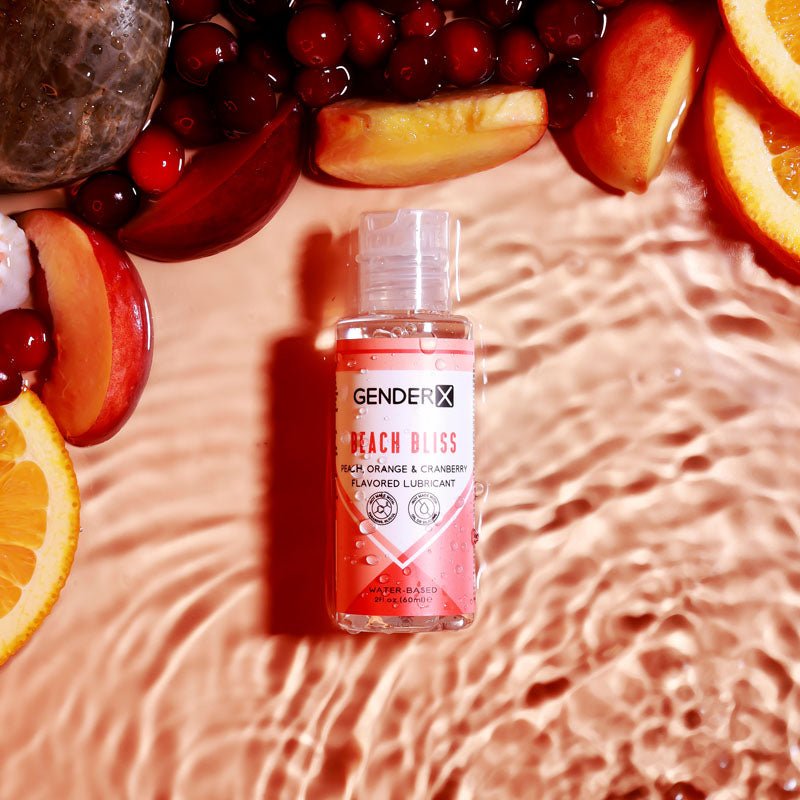 Gender X BEACH BLISS Flavoured Lube - 60 ml - Peach, Orange & Cranberry Flavoured Water Based Lubricant - 60 ml Bottle