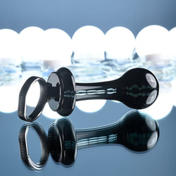 Gender X BLOW POP Black 12.8 cm Glass Plug with Ring Pull