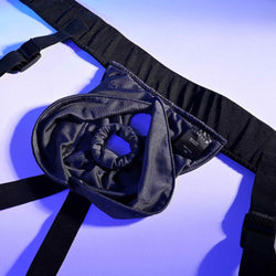 Gender X DOUBLE RIDER Black Adjustable Strap - On Harness (No Probe Included)