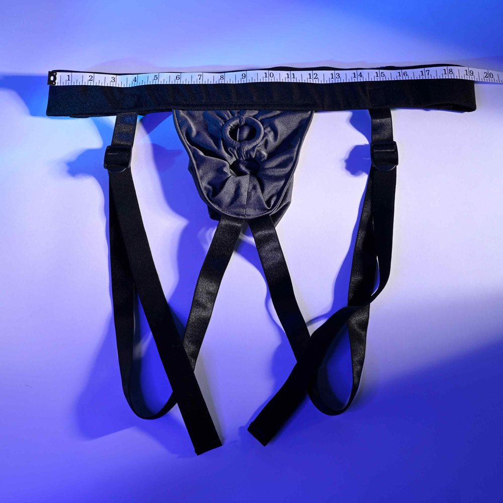 Gender X DOUBLE RIDER Black Adjustable Strap-On Harness (No Probe Included)