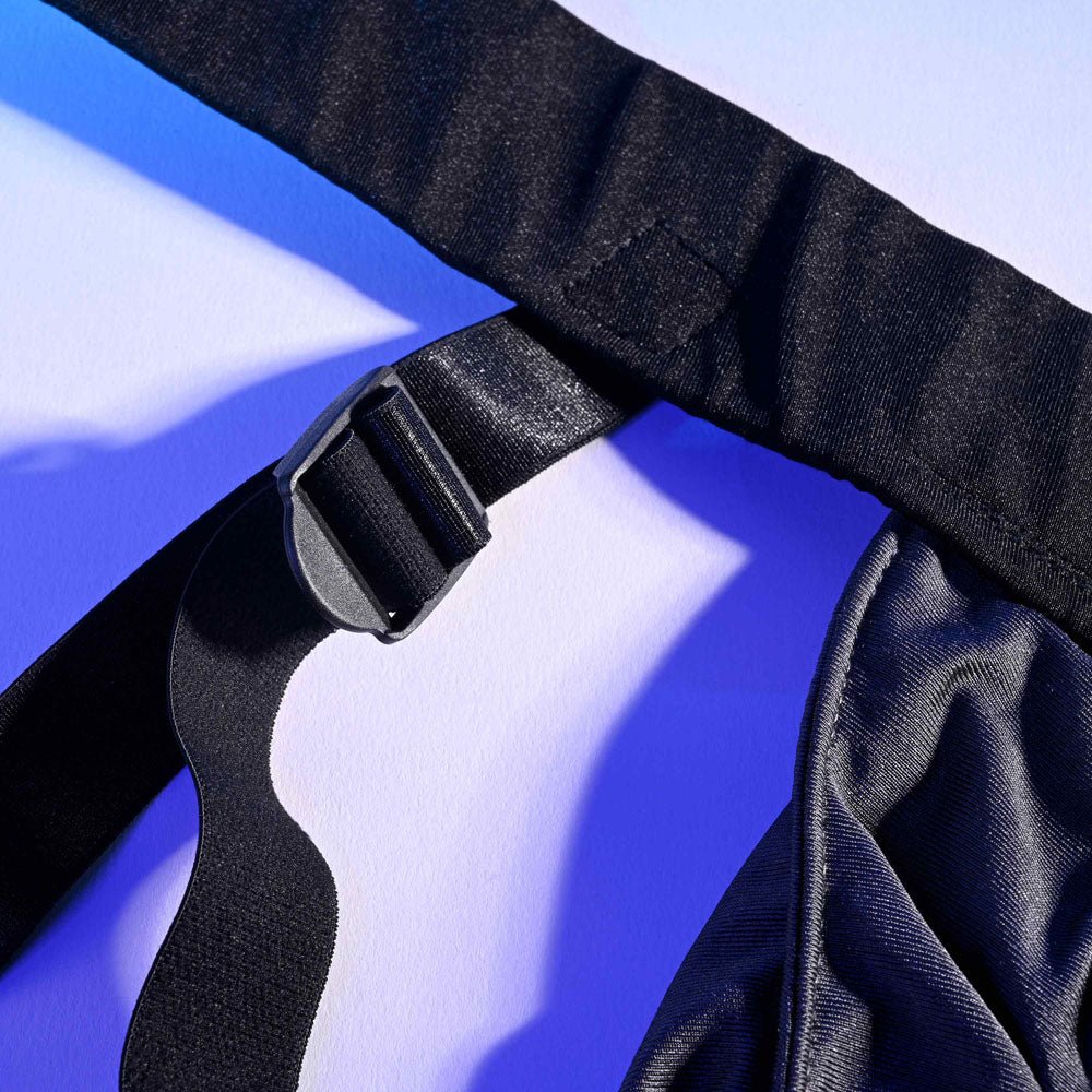 Gender X DOUBLE RIDER Black Adjustable Strap-On Harness (No Probe Included)