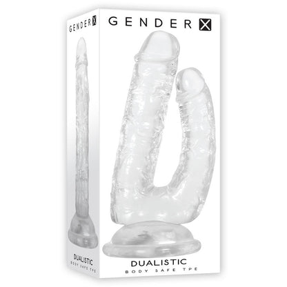 Gender X DUALISTIC - Clear 23.5 cm Double Penetrating Dong