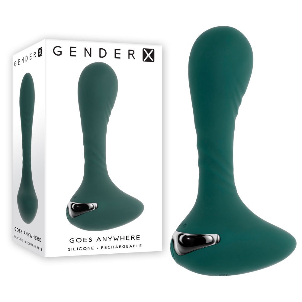 Gender X GOES ANYWHERE - Green 12.4 cm USB Rechargeable Vibrator