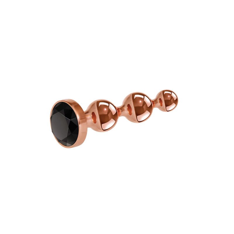 Gender X GOLD DIGGER Medium - Rose Gold Medium Butt Plug with Black Gem Base