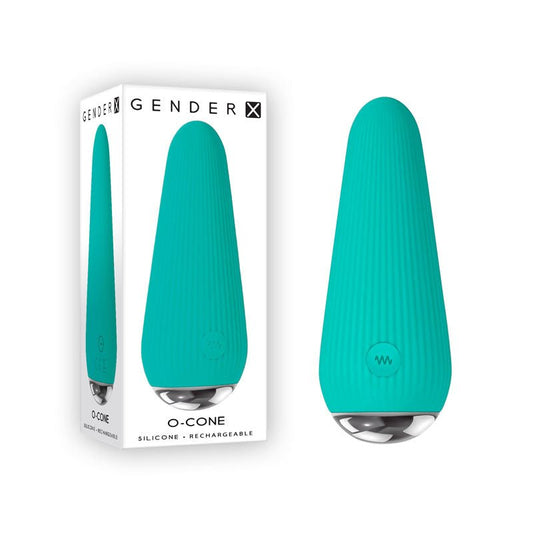 Gender X O - CONE - Blue 10.8 cm (4.25'') USB Rechargeable Bullet