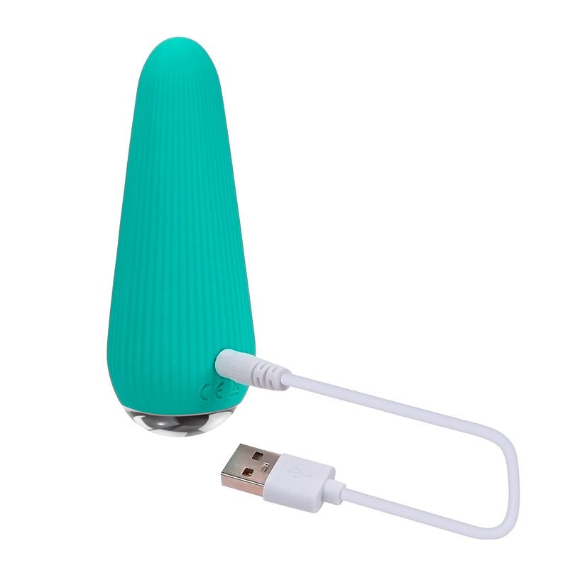 Gender X O - CONE - Blue 10.8 cm (4.25'') USB Rechargeable Bullet