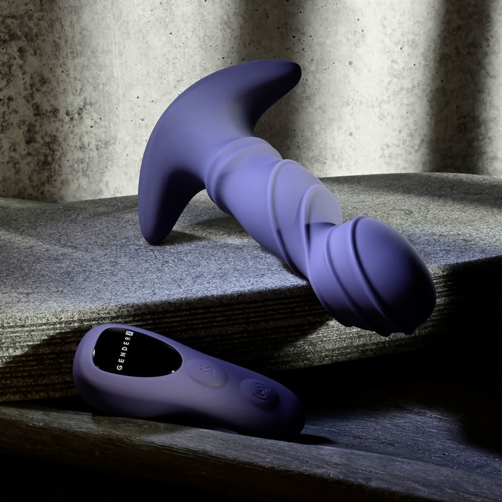 Gender X RING IT Purple 16.5 cm USB Rechargeable Vibrator with Wireless Remote