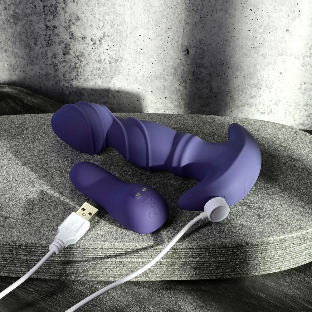 Gender X RING IT Purple 16.5 cm USB Rechargeable Vibrator with Wireless Remote