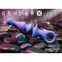 Gender X RING POP - Dark Blue 15.2 cm USB Rechargeable Vibrating Anal Plug