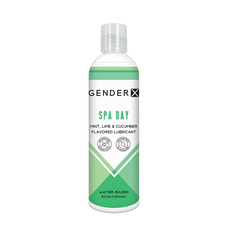 Gender X SPA DAY Flavoured Lube - 120 ml - Mint, Lime & Cucumber Flavoured Water Based Lubricant - 120 ml Bottle