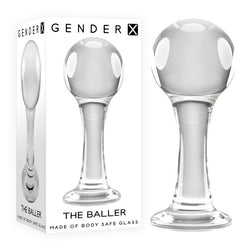 Gender X THE BALLER - Clear Glass 11 cm Anal Plug