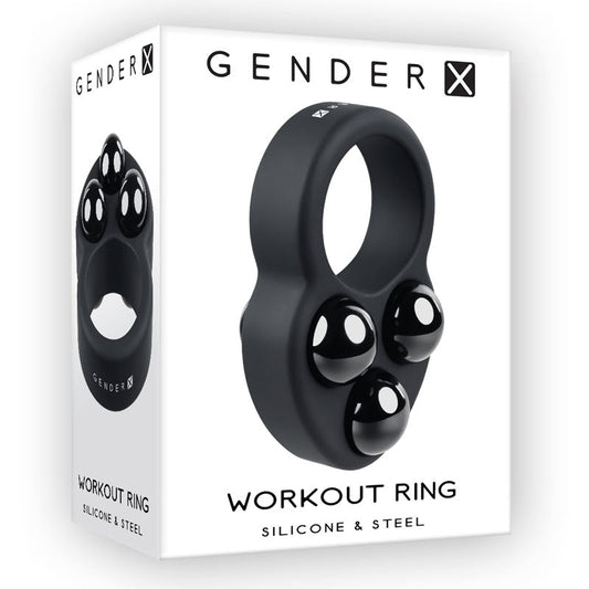 Gender X WORKOUT RING - Black Weighted Cock Ring