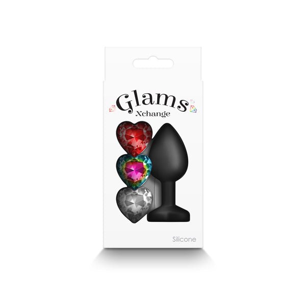 Glams Xchange Heart - Small Black Small Butt Plug