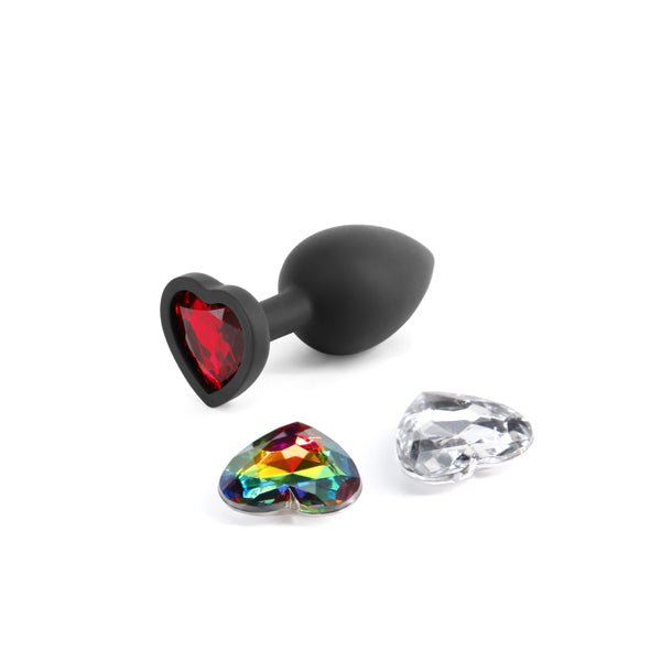 Glams Xchange Heart - Small Black Small Butt Plug