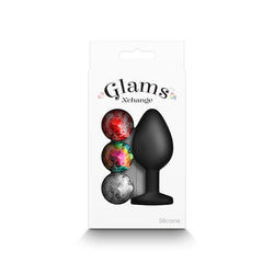 Glams Xchange Round - Medium Black Butt Plug