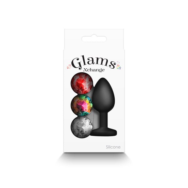 Glams Xchange Round - Small Black Butt Plug