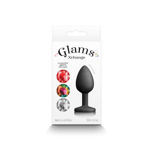 Glams Xchange Round - Small Black Butt Plug