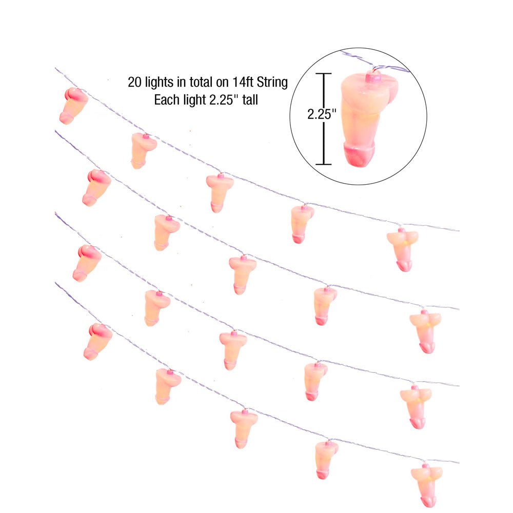 Glitterati - Penis Party String Lights 4.2 metre Length