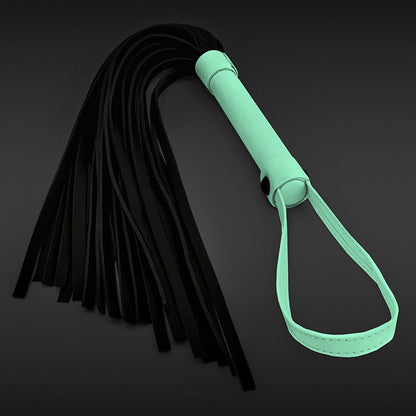 GLO Bondage Flogger - Glow In Dark Whip