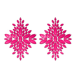 GLOW Fashion Pasties Set Glow Pink Crystals