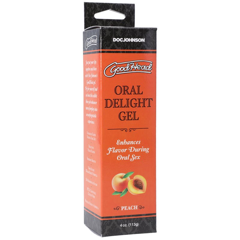 GoodHead Oral Delight Gel - Peach - Peach Flavoured Oral Gel - 120 ml Tube