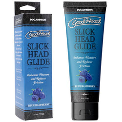 GoodHead Slick Head Glide - Blue Raspberry - Blue Raspberry Flavoured Lubricant - 120 ml Tube