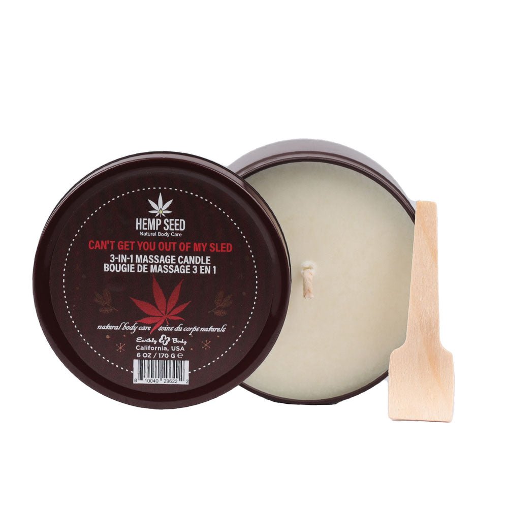 Hemp Seed 3 - In - 1 Massage Candle - Can't Get You Out Of My Sled 170 g