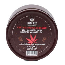 Hemp Seed 3 - In - 1 Massage Candle - Can't Get You Out Of My Sled 170 g