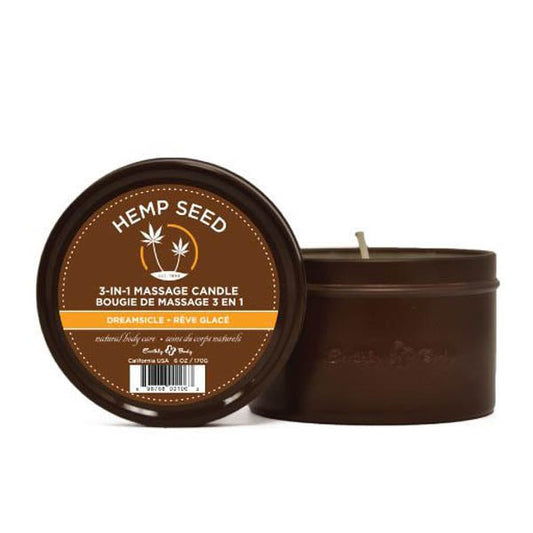 Hemp Seed 3 - In - 1 Massage Candle - Dreamsicle (Tangerine & Plum) - 170 g