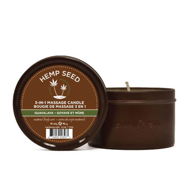 Hemp Seed 3 - In - 1 Massage Candle - Guavalava (Guava & Blackberry) - 170 g