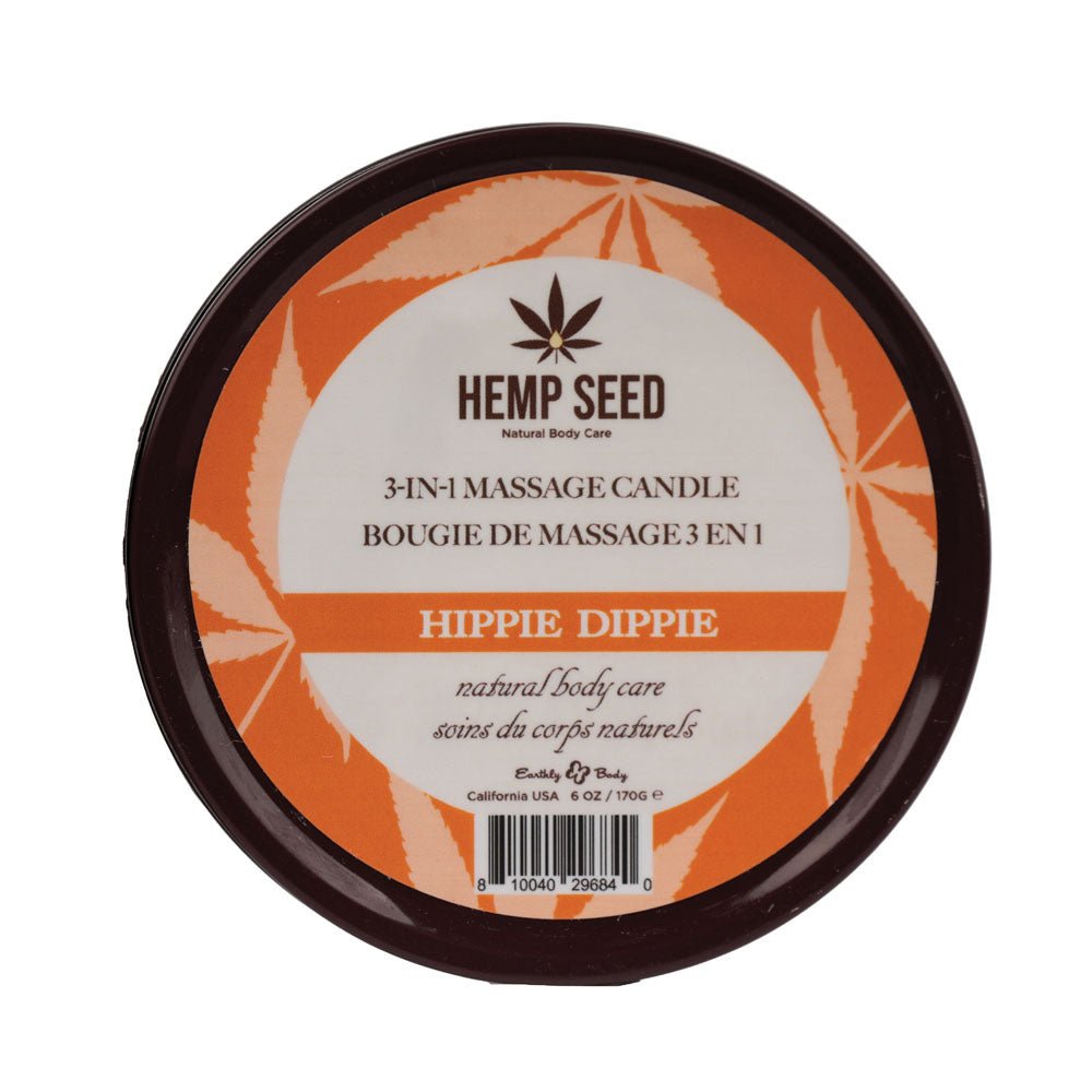 Hemp Seed 3 - In - 1 Massage Candle Hippie Dippie (Toasted Coconut, Sparkling Cashmere, Sandalwood) - 170 g