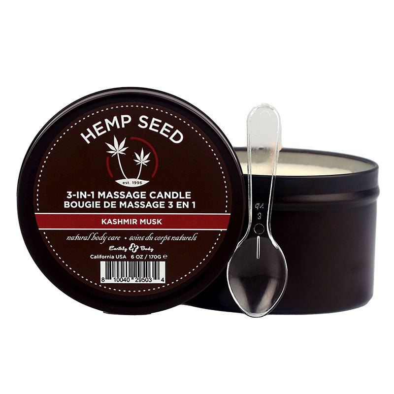 Hemp Seed 3 - In - 1 Massage Candle - Kashmir Musk (Brandy, Magnolia & Vanilla Musk) - 170 g