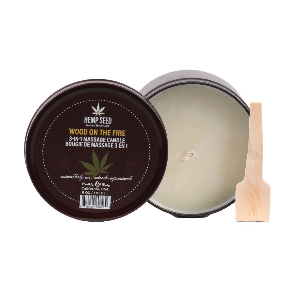 Hemp Seed 3 - In - 1 Massage Candle - Wood On The Fire 170g