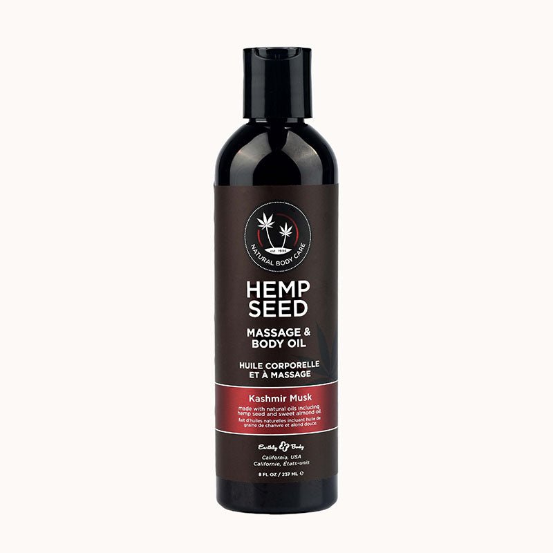 Hemp Seed Massage & Body Oil Kashmir Musk (Brandy, Magnolia & Vanilla Musk) Scented - 237 ml