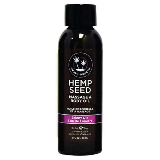 Hemp Seed Massage & Body Oil - Skinny Dip (Vanilla & Faiy Floss) Scented - 59 ml Bottle