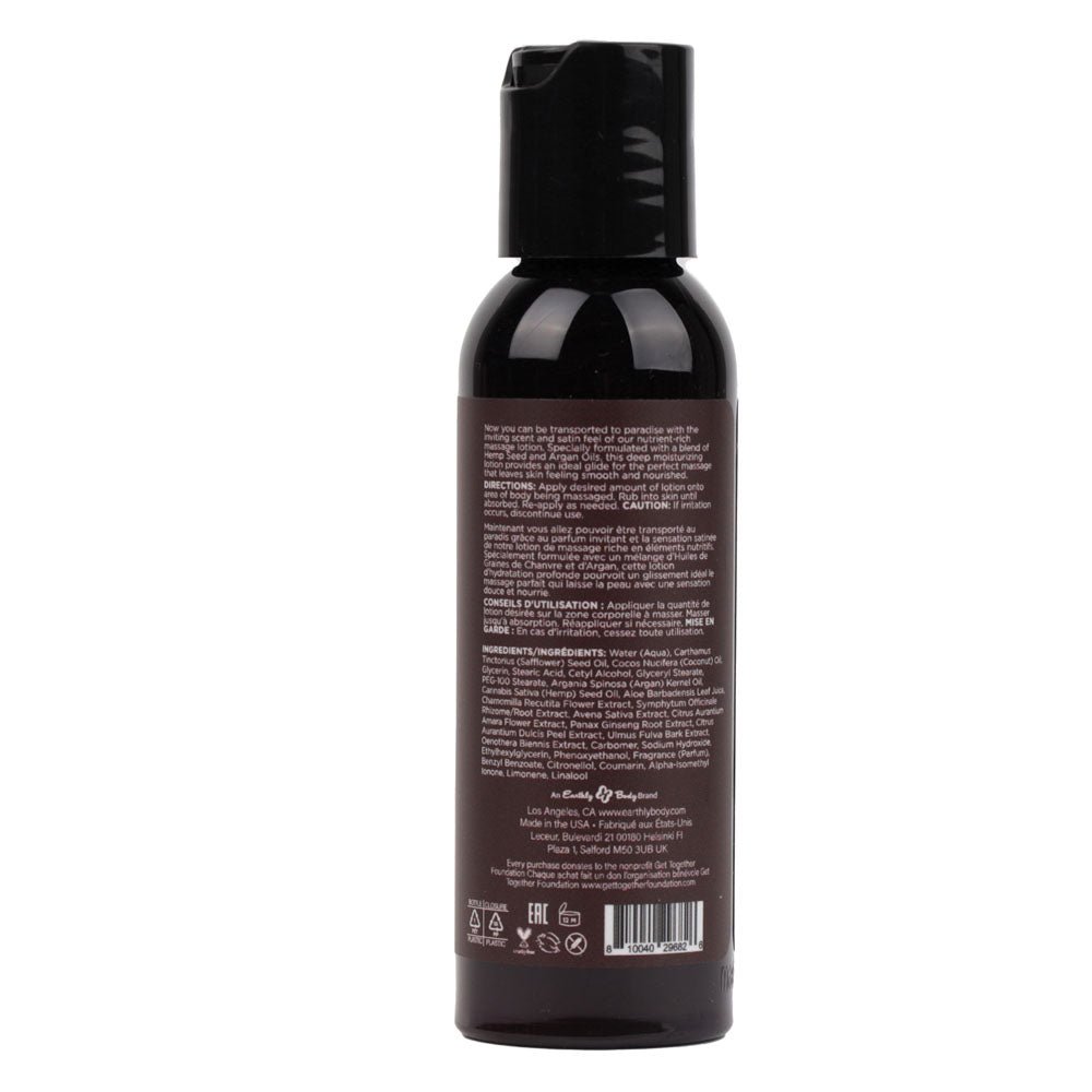 Hemp Seed Massage Lotion Kashmir Musk (Brandy, Jasmine, Cedarwood Musk) Scented - 59 ml Bottle