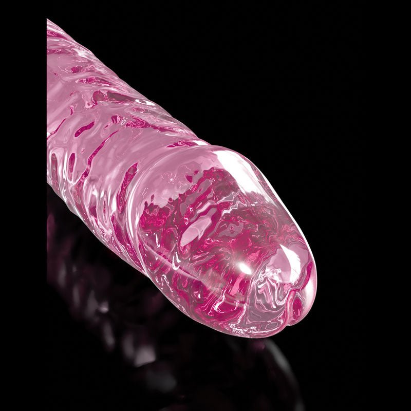 Icicles #86 - Pink 17 cm Glass Dong with Suction Base