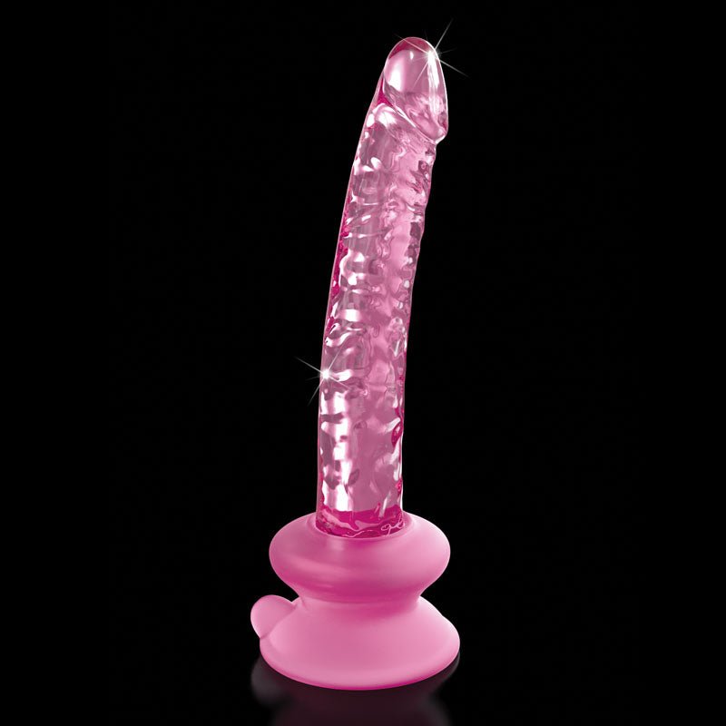 Icicles #86 - Pink 17 cm Glass Dong with Suction Base