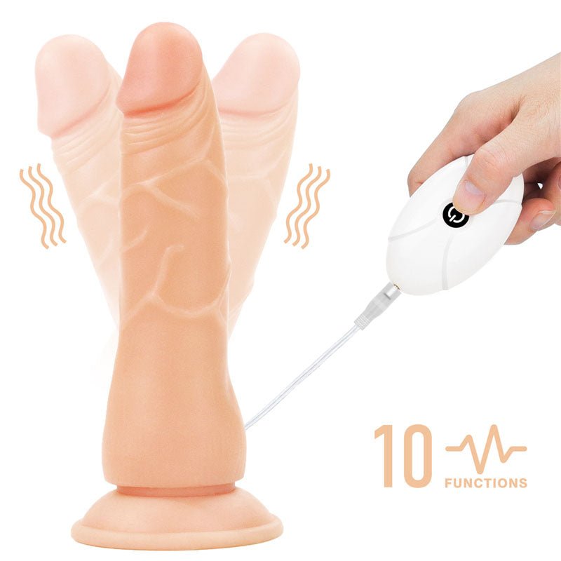 Ingen Vibrating Easy Strap-On Set Flesh 19 cm (7.5'') Vibrating Strap-On