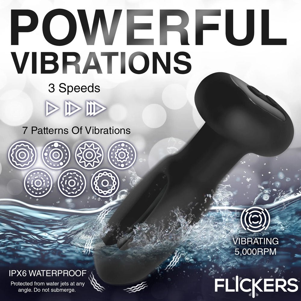 Inmi Flickers Bum Flick Flicking & Vibrating Butt Plug 14cm USB Rechargeable with Remote