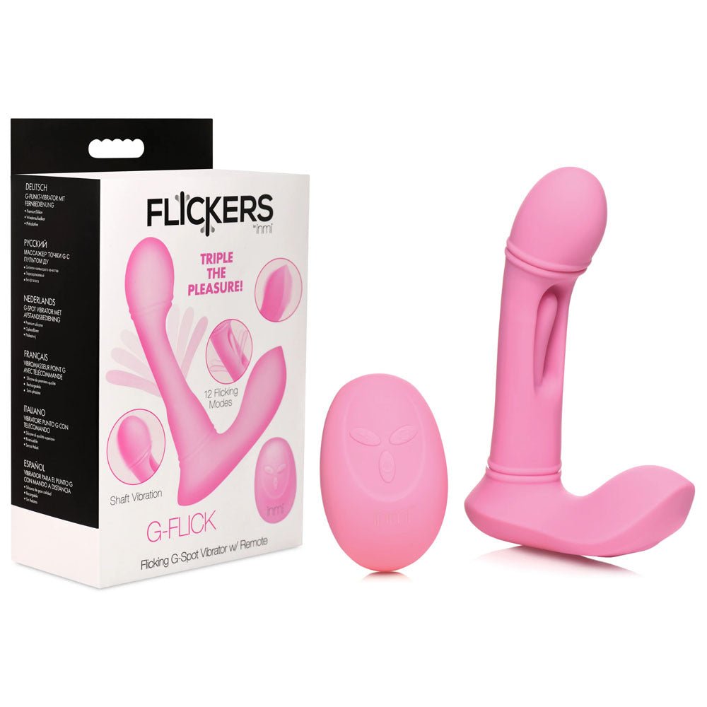 Inmi Flickers G-Flick Flicking G-Spot Vibrator 15cm USB Rechargeable with Remote