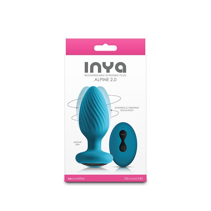 INYA Alpine 2.0 Teal 10.7 cm USB Rechargeable Butt Plug with Wireless Remote