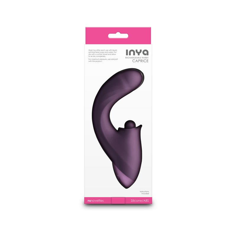 INYA Caprice - Purple 17.7 cm USB Rechargeable Vibrator with Clitoral Thumper