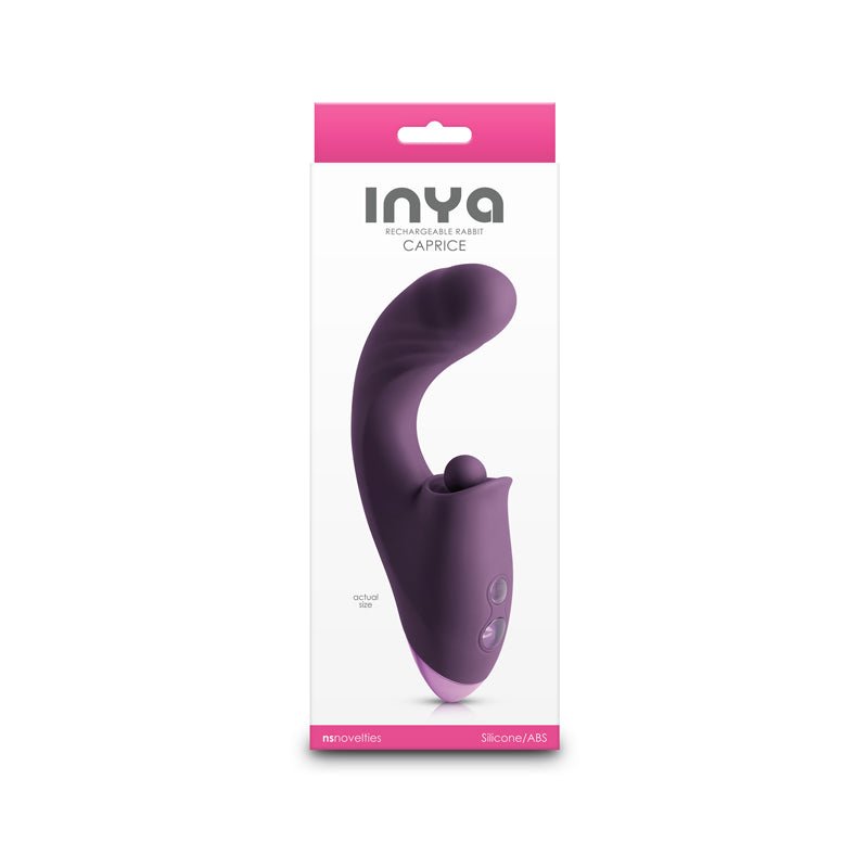 INYA Caprice - Purple 17.7 cm USB Rechargeable Vibrator with Clitoral Thumper