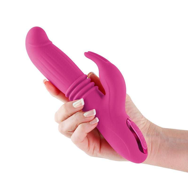 INYA Passion - Pink 22.2 cm USB Rechargeable Thrusting Rabbit Vibrator