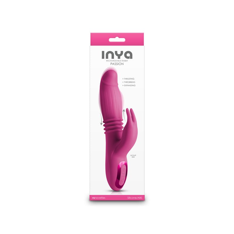 INYA Passion - Pink 22.2 cm USB Rechargeable Thrusting Rabbit Vibrator