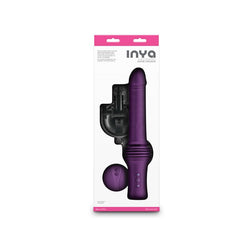 INYA Super Stroker - Purple 36.8 cm Thrusting Vibrator with Remote Control & Stand