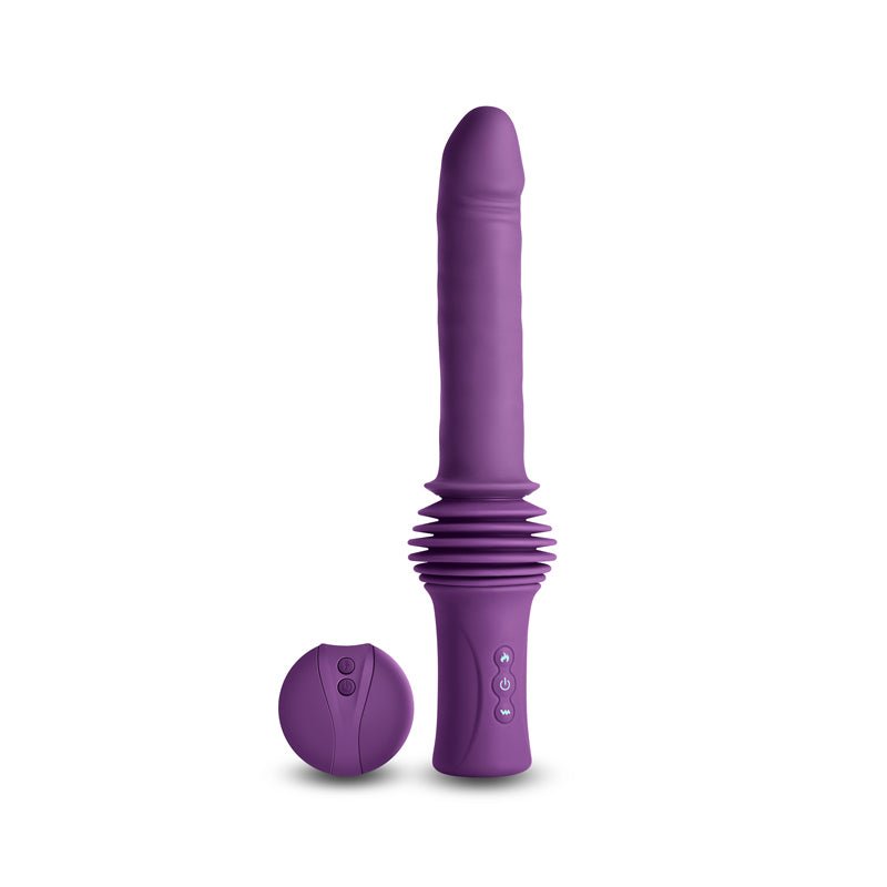 INYA Super Stroker - Purple 36.8 cm Thrusting Vibrator with Remote Control & Stand